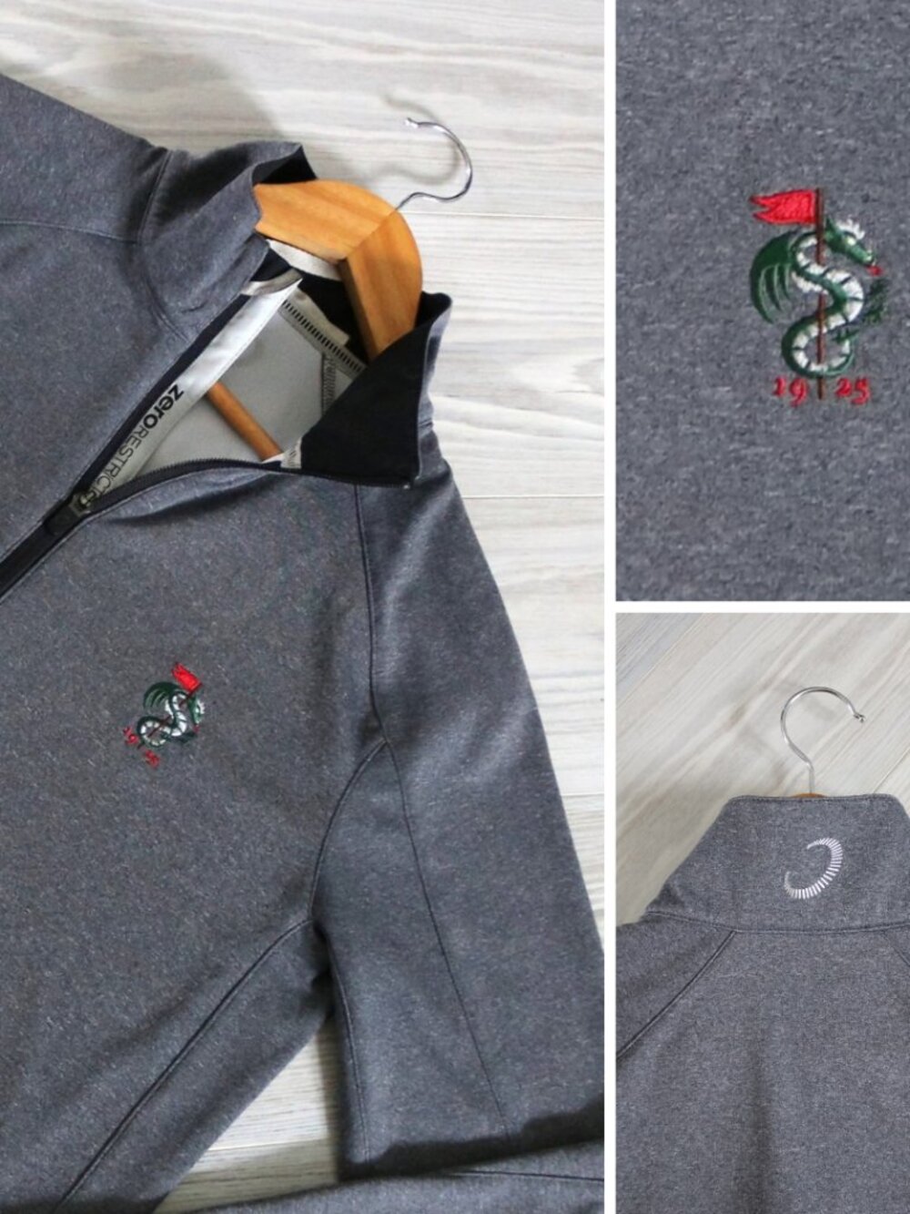Monterey Peninsula Country Club Men's S Gray Zero Restriction Pullover 1/4 Zip